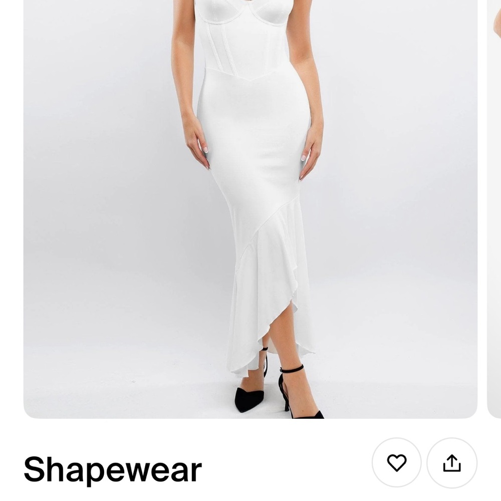 White Asymmetrical Strapless Bodycon Dress